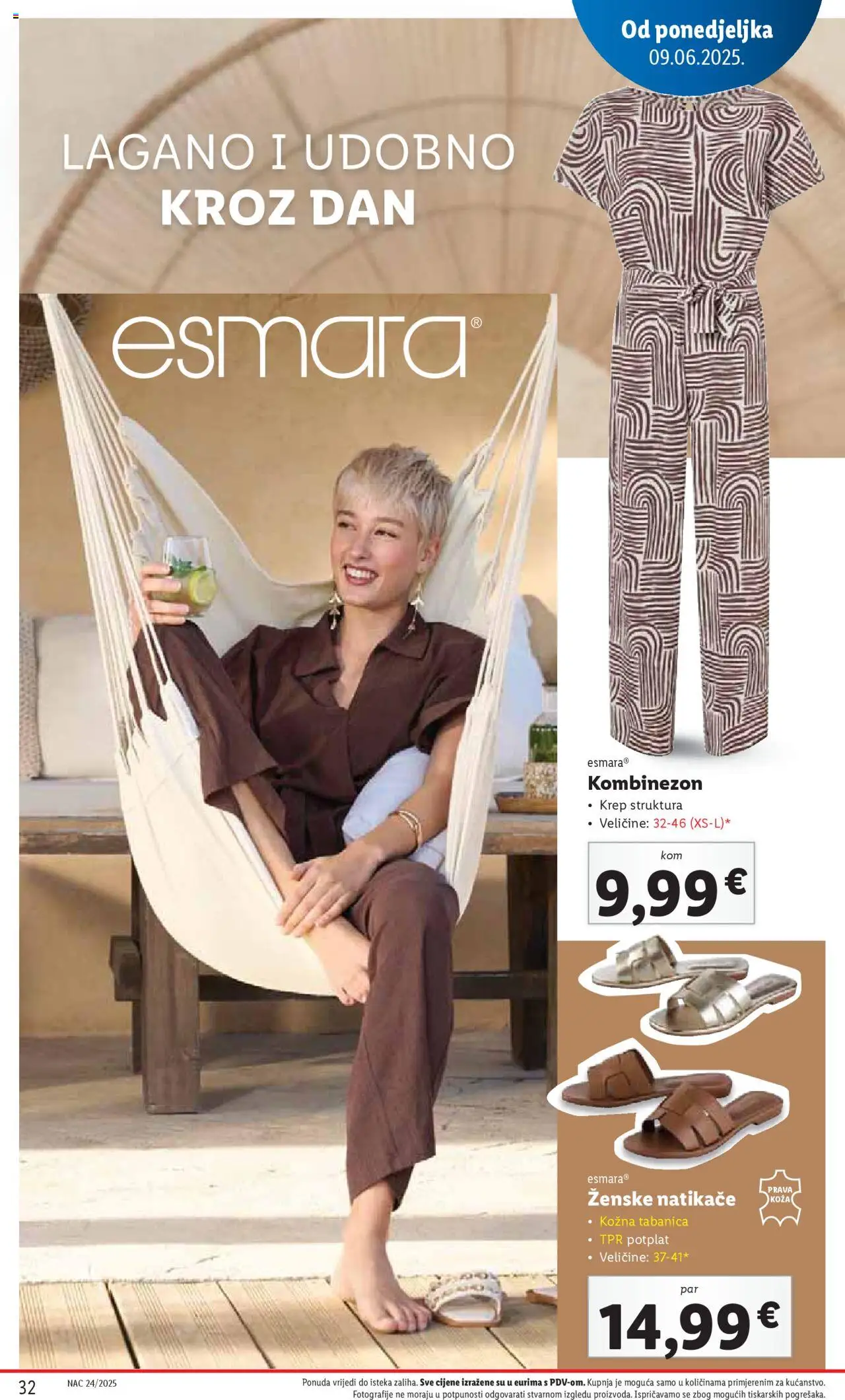 Lidl katalog | vrijedi od 09.06.2025 | Stranica: 32 | Proizvodi: Natikače, Kombinezon