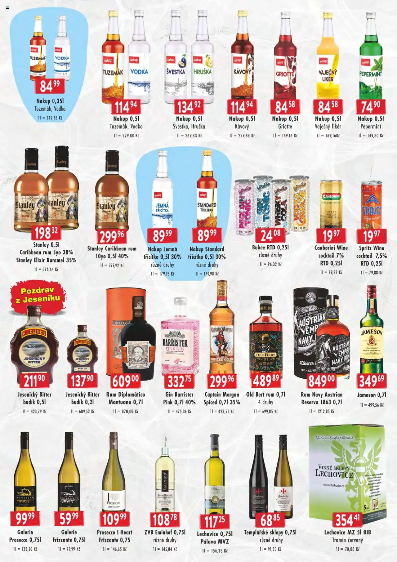 Astur & Qanto leták - cash&carry Jeseník, Krnov od 17.09.2025 | Strana: 2 | Produkty: Rum Diplomatico, Vaječný Likér, Jelínek, Tramín červený