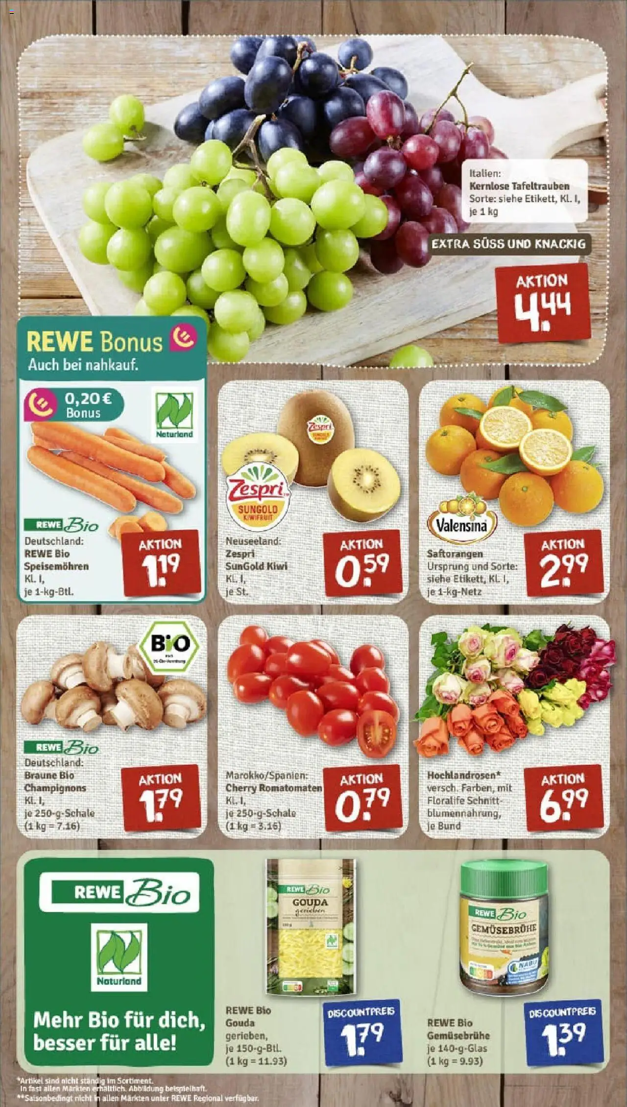 Rewe prospekt Rastatt	 – gültig ab 13.10.2025 | Seite: 3 | Produkte: Gouda, Valensina, Champignons, Kiwi