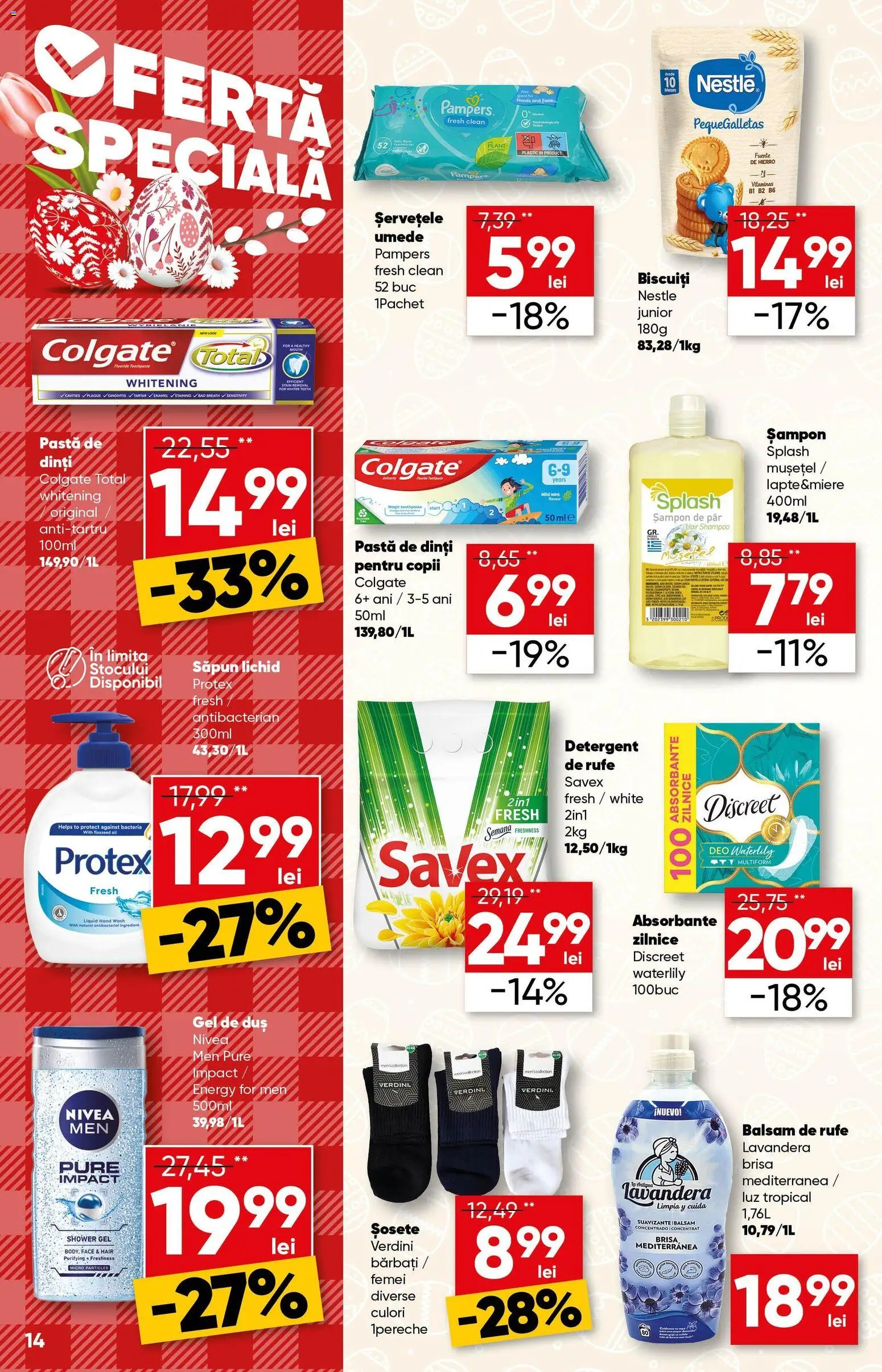 Noul catalog Profi – valabil de la 18.03.2026 | Pagină: 14 | Produse: Balsam, Peluş Köpek Yatağı, Săpun, Săpun lichid