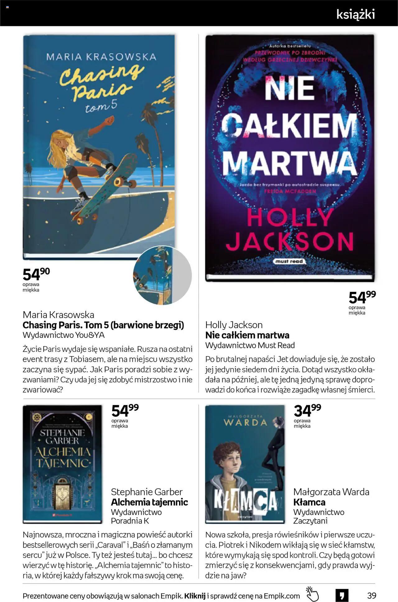 Empik promocje - Tom kultury Książki od 15.10.2025 | Strona: 39 | Produkty: Książki