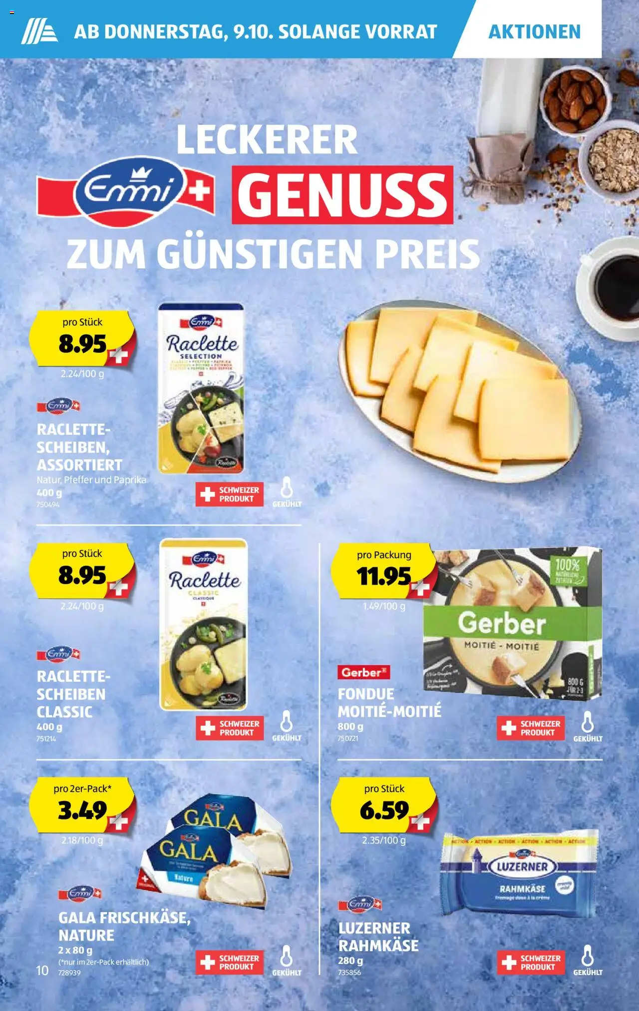 Aldi Aktionen – gültig ab 09.10.2025 | Seite: 11 | Produkte: Jura, Pfeffer, Raclette, Fondue