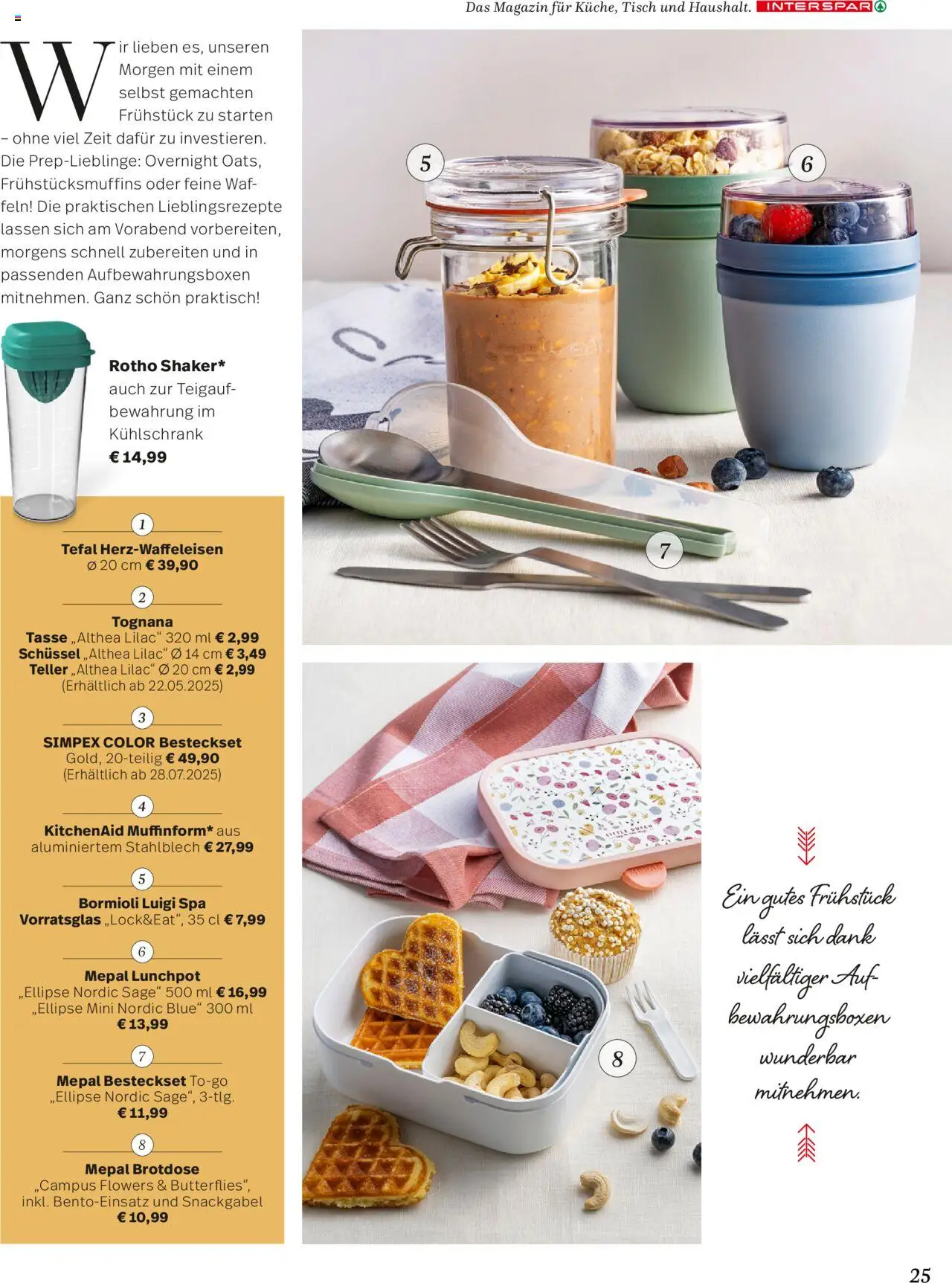 Interspar Mein Zuhause Magazin Frühling 2025 gültig ab 28.04.2025 | Seite: 25 | Produkte: Kühlschrank, Tisch