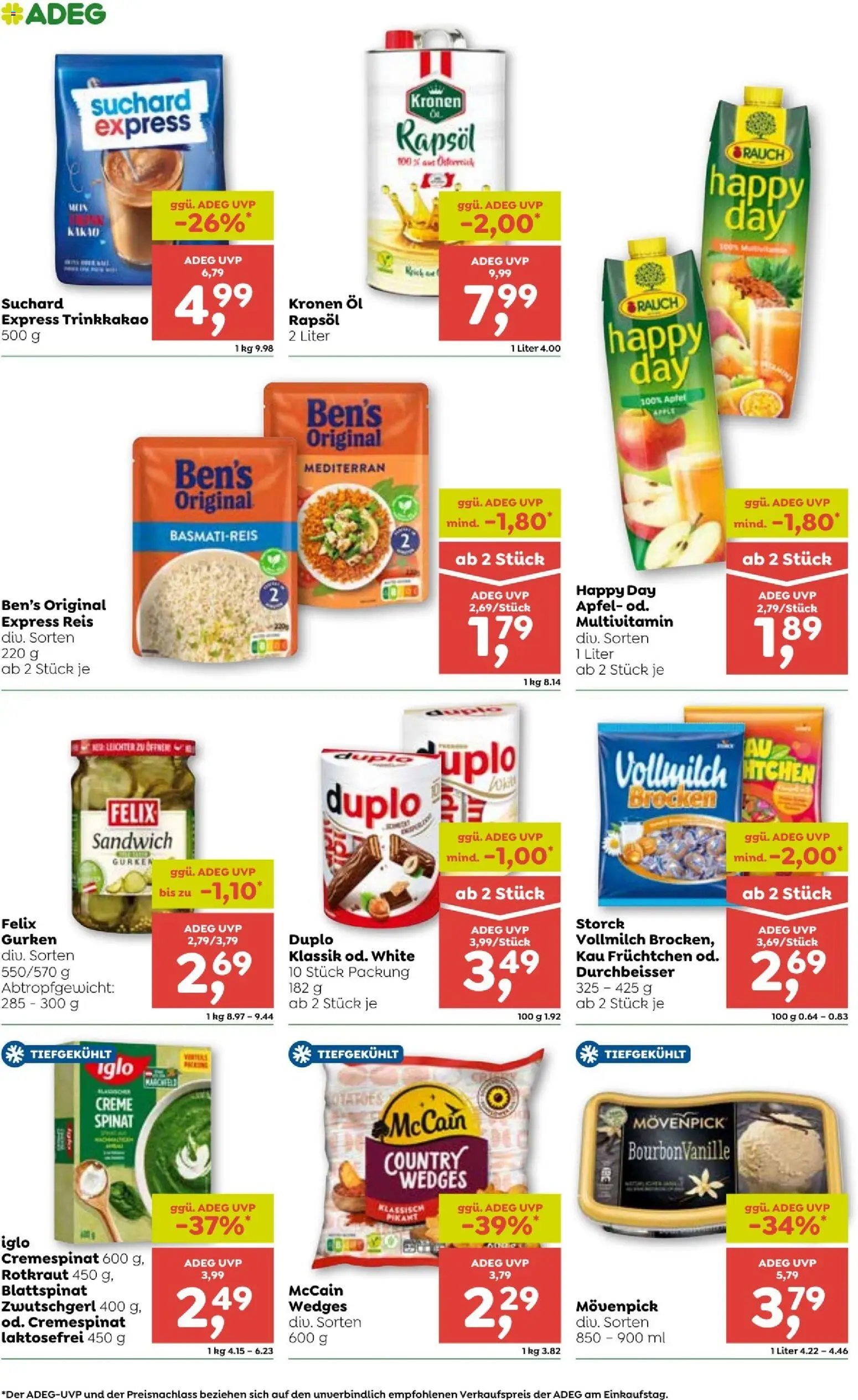 ADEG Flugblatt gültig ab 15.01.2026 | Seite: 12 | Produkte: Gurken, Creme, Äpfel, Reis