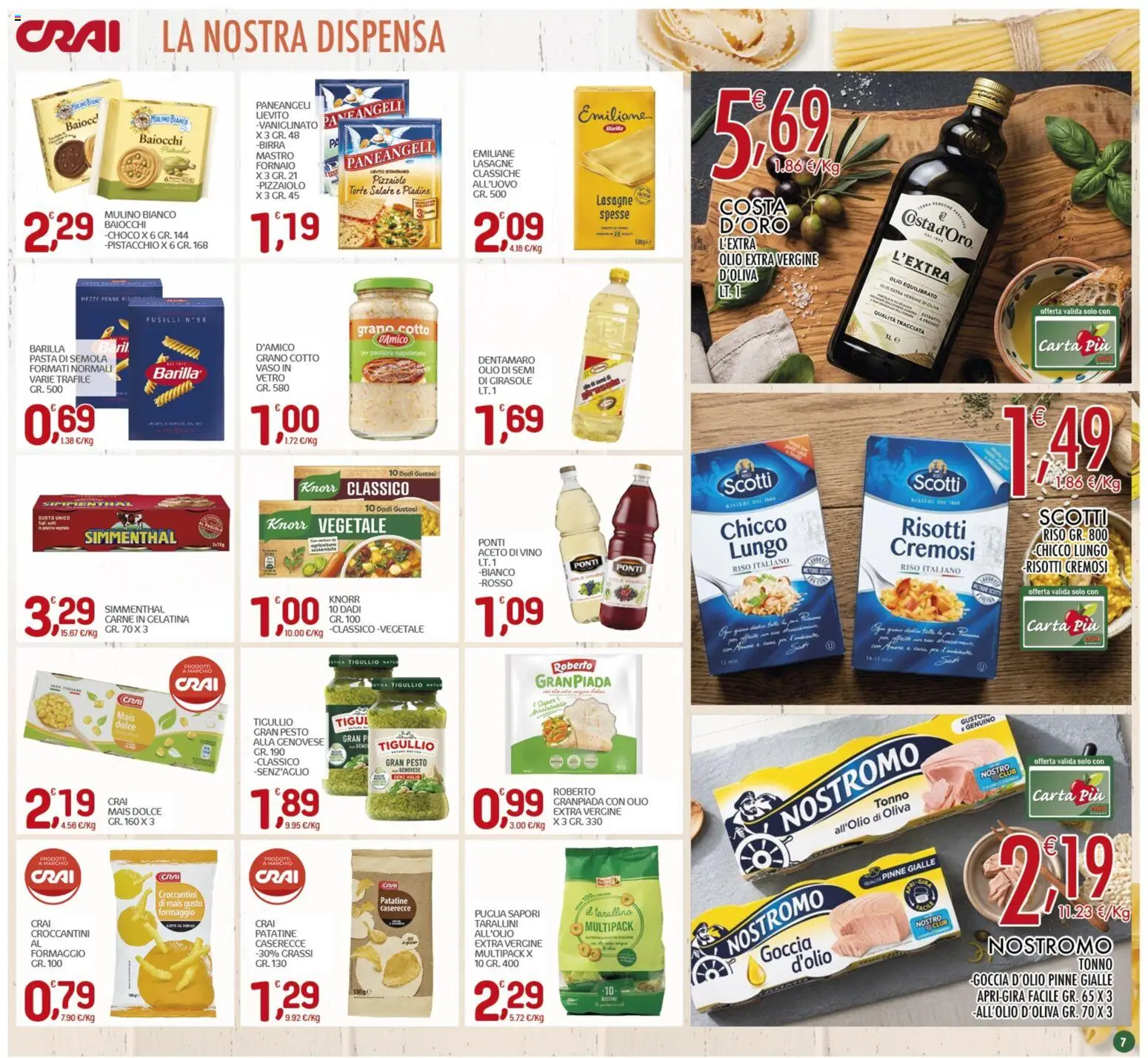 Volantino CRAI del 26.03.2026 | Pagina: 7 | Prodotti: Riso, Formaggio, Pinne, Fusilli