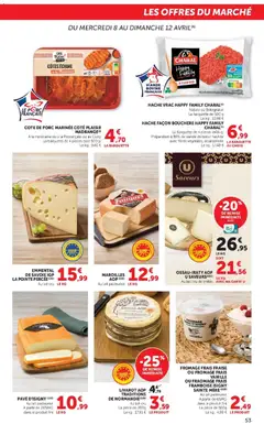 Hyper U - Prévisualisation de Hyper U - La beauté à prix bas valide à partir de 08.04.2026 | Page: 53 | Produits: Emmental, Lait, Porc, Côte de porc