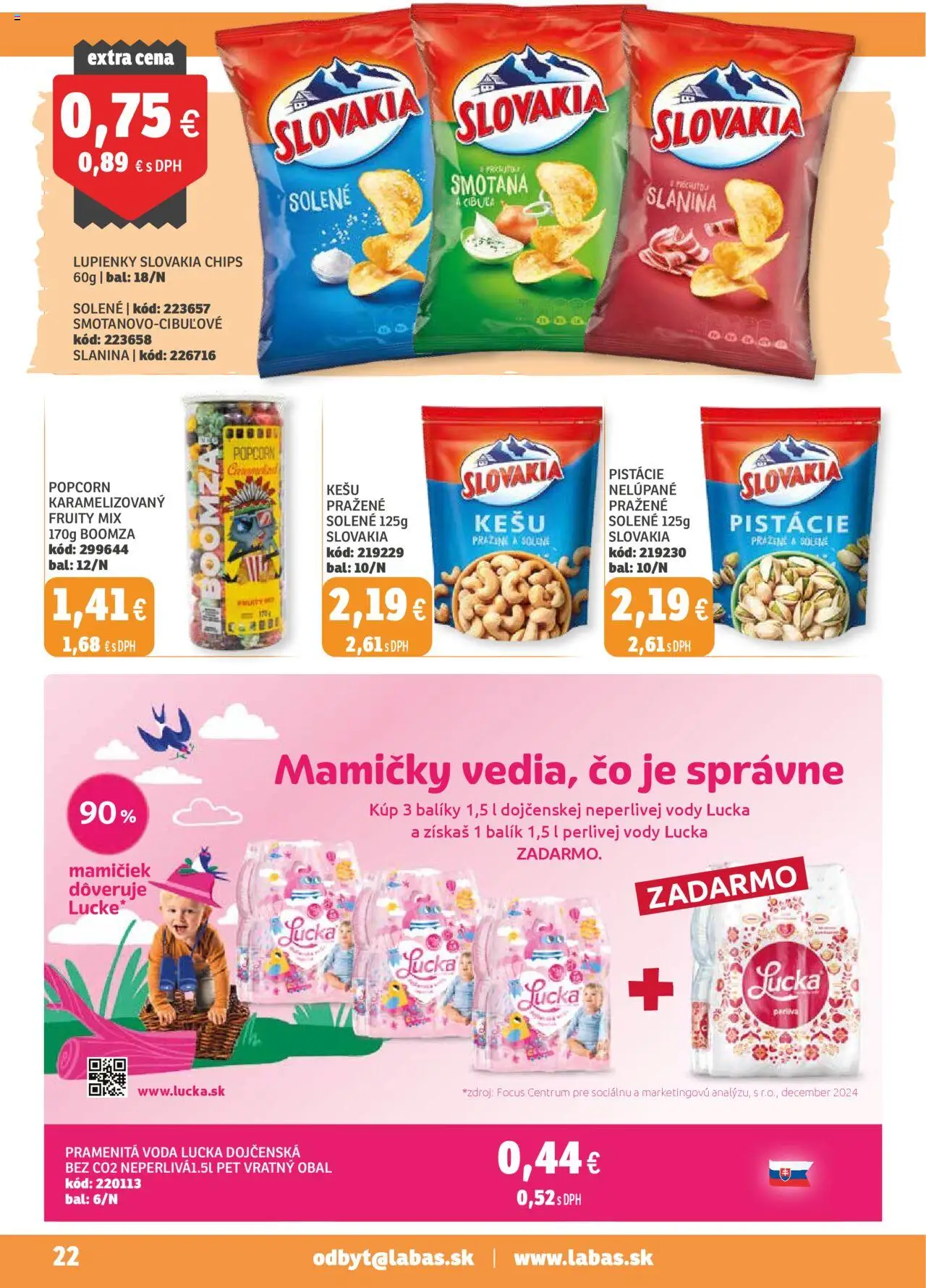 Nové Labaš akcie – leták je platný od 17.10.2025 | Strana: 22 | Produkty: Slanina, Smotana, Cibuľa, Pistácie