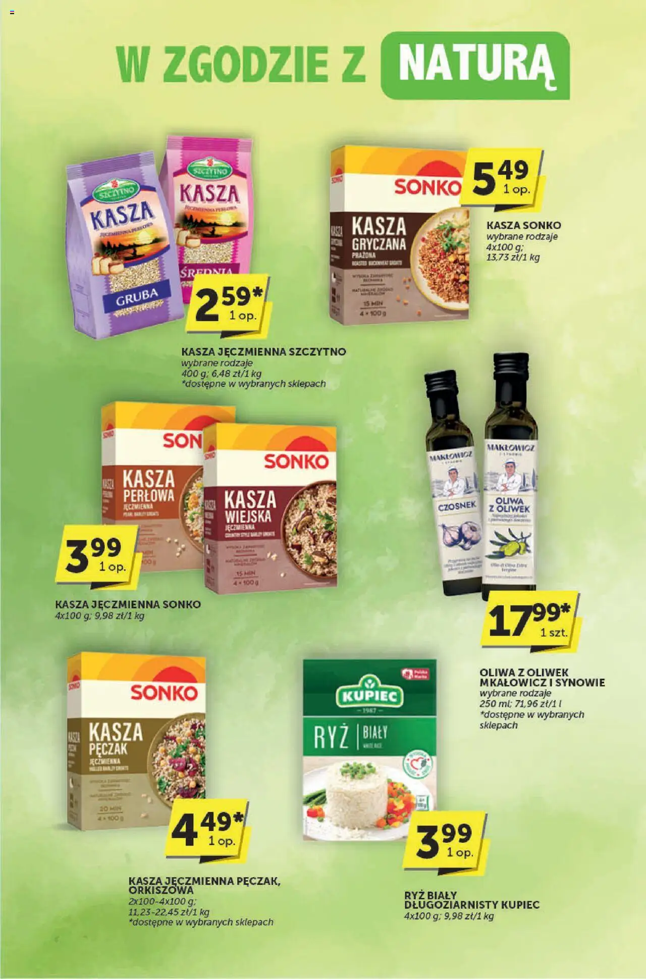 Groszek Gazetka - Katalog od 02.10.2025 | Strona: 9 | Produkty: Czosnek, Oliwa z oliwek, Kasza jęczmienna, Ryż