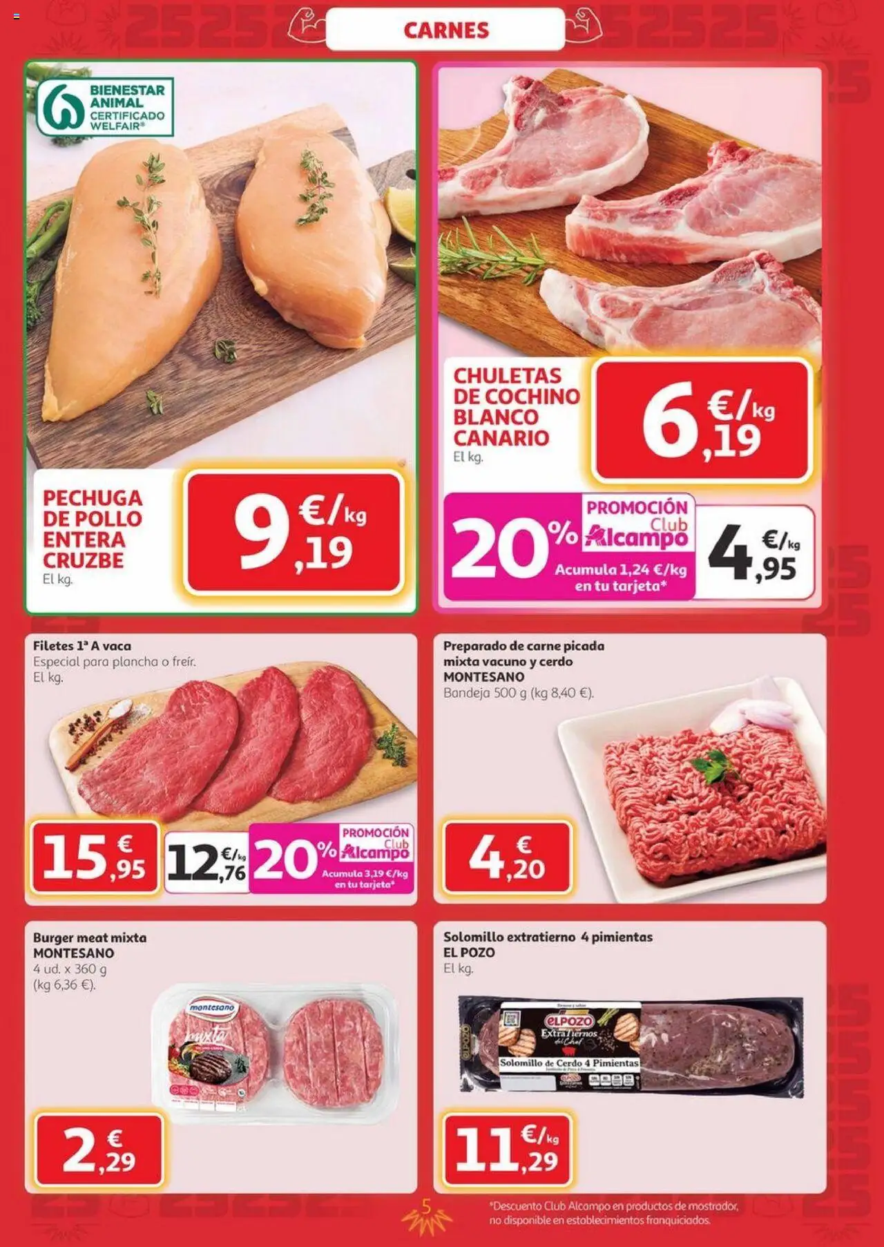 Alcampo - Canarias │ válido desde el 25.09.2025 | Página: 5 | Productos: Solomillo de cerdo, Cerdo, Plancha, Bandeja