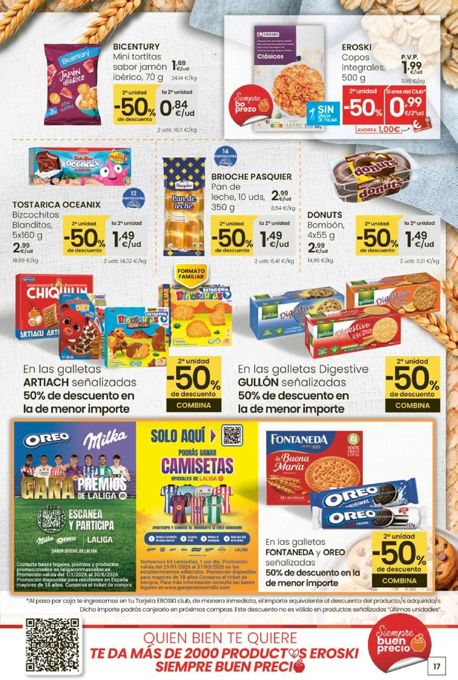 Eroski - Oferta │ válido desde el 12.03.2026 | Página: 17 | Productos: Leche, Té, Galletas, Caja