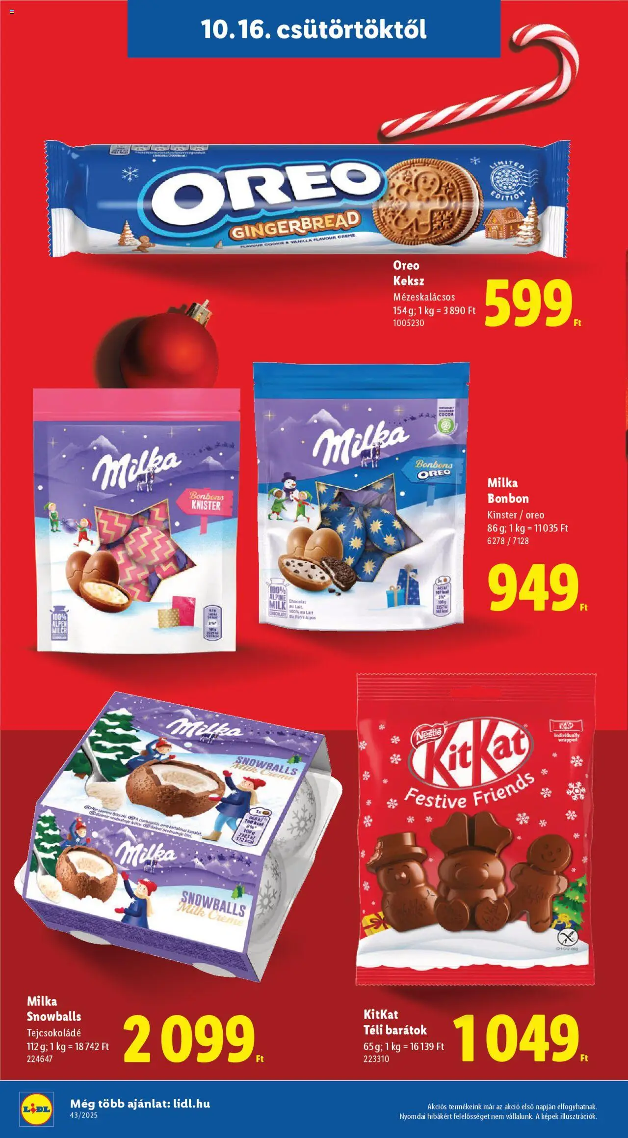 Lidl akciós ujság - amely érvényes a következő dátumtól: 16.10.2025 | Oldal: 14 | Termékek: Tejcsokoládé, Keksz