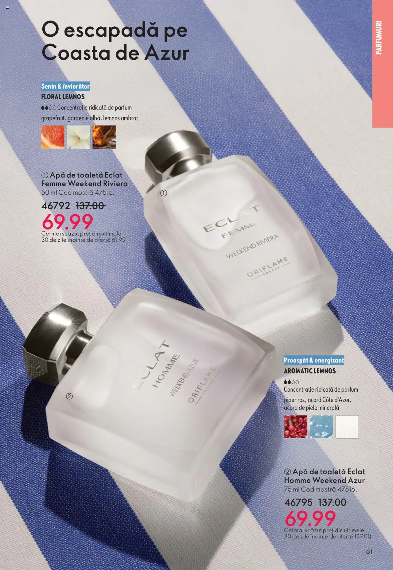 Noul catalog Oriflame – valabil de la 12.11.2025 | Pagină: 61 | Produse: Toaletă, Apă de toaletă, Apă, Piper