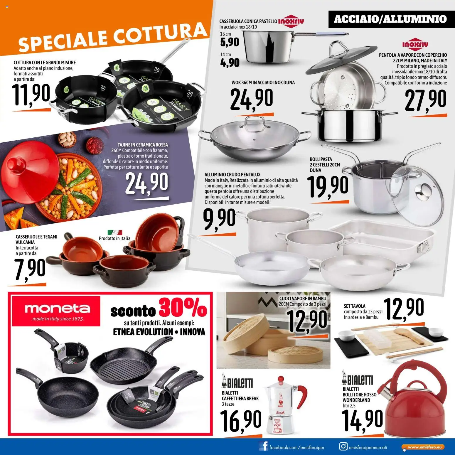 Volantino Emisfero del 28.12.2025 | Pagina: 27 | Prodotti: Caffettiera, Forno, Alluminio, Bollitore