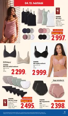 Lidl akciós újság - amely érvényes a következő dátumtól: 09.04.2026 | Oldal: 51 | Termékek: Női alsó, Atléta, Játékok, Melltartó