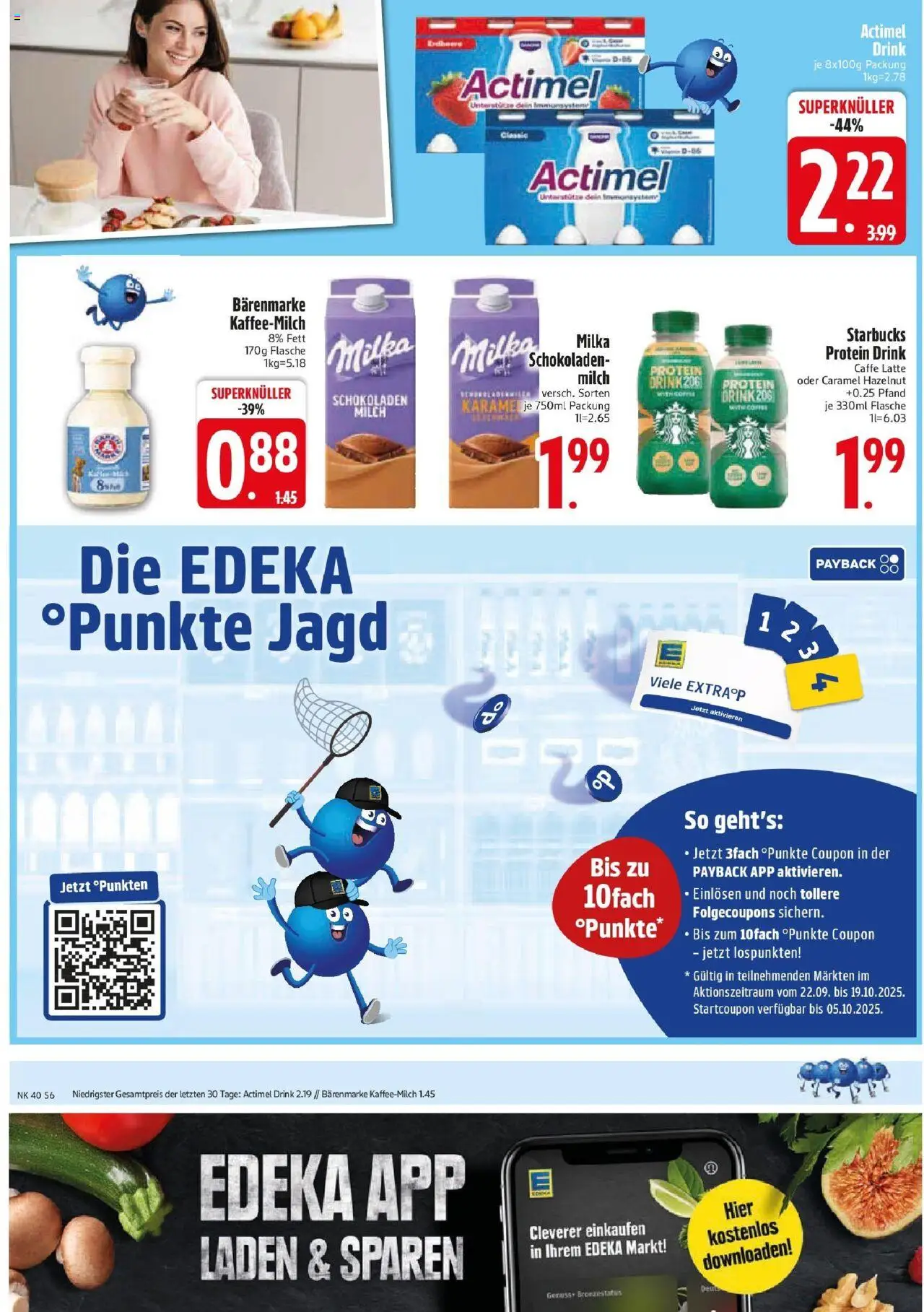 Edeka prospekt Markt Schwaben	 – gültig ab 28.09.2025 | Seite: 6 | Produkte: Actimel, Milch, Starbucks, Milka