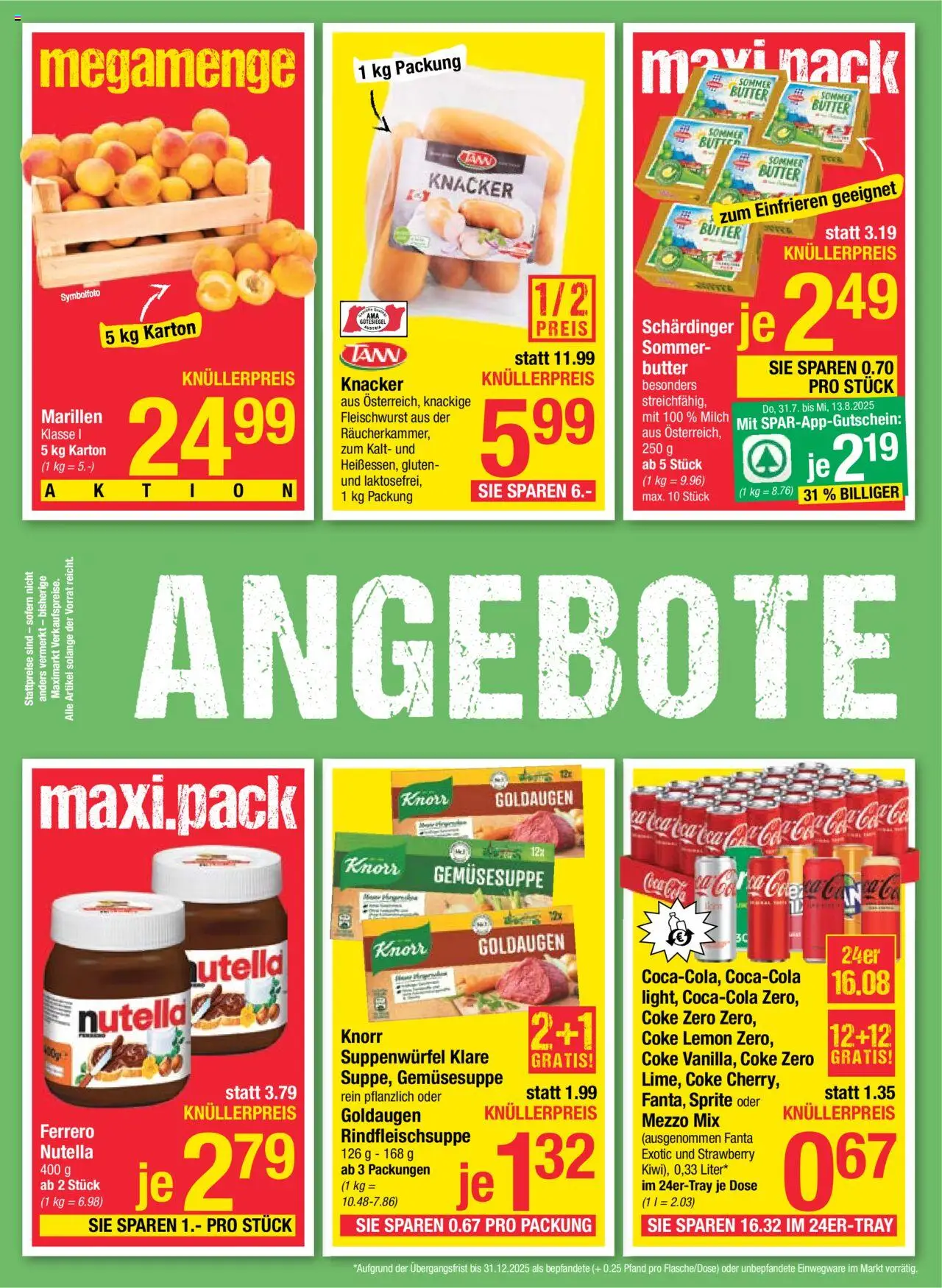 Maximarkt Flugblatt gültig ab 11.08.2025 | Seite: 2 | Produkte: Milch, Butter