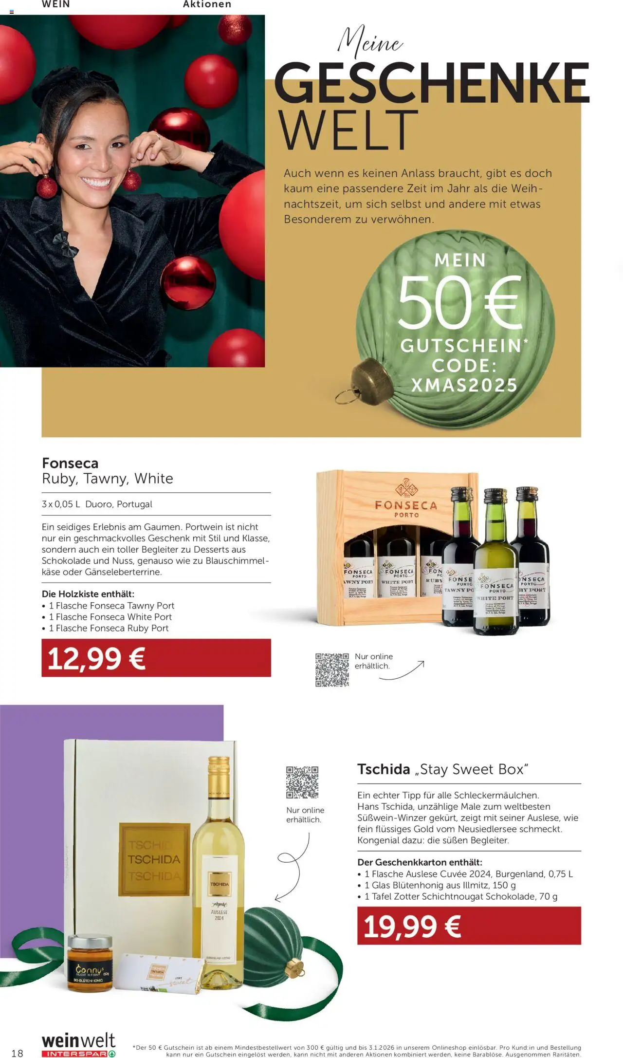 Interspar Wein Welt gültig ab 16.10.2025 | Seite: 18 | Produkte: Box, Käse, Schokolade, Wein