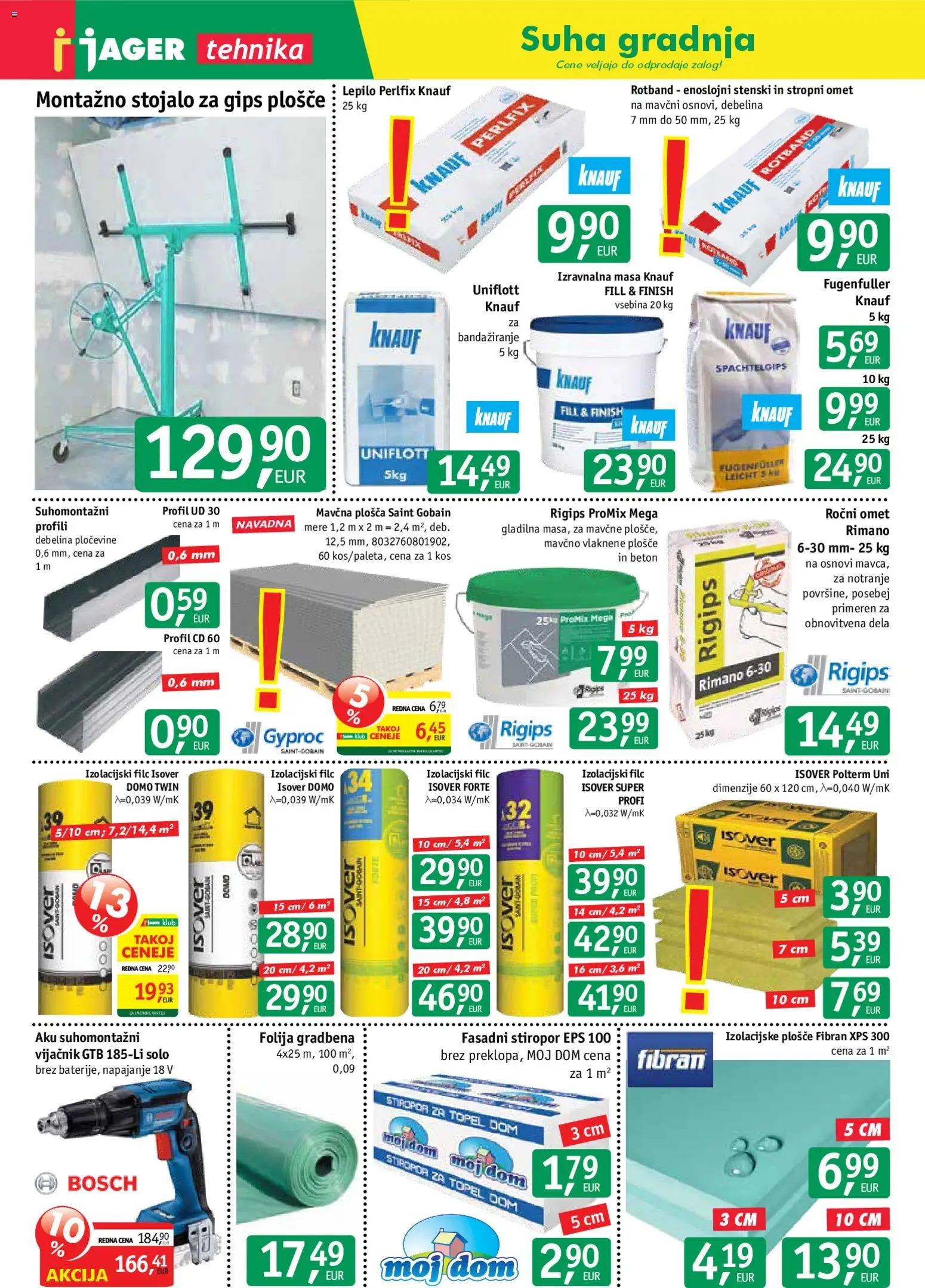 Novi Jager katalog ponudbe – veljaven od 28.01.2026 | Stran: 6 | Izdelki: Kos, Folija, Lepilo, Beton