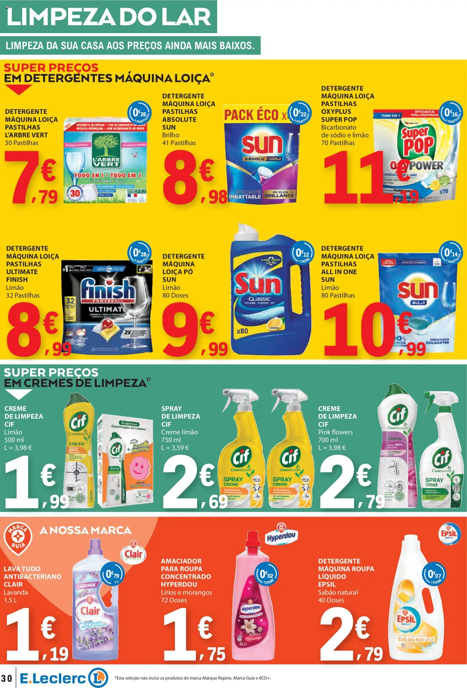 E.Leclerc folheto │ válido de 12.02.2026 | Página: 30 | Produtos: Pó, Detergente, Bicarbonato, Morangos