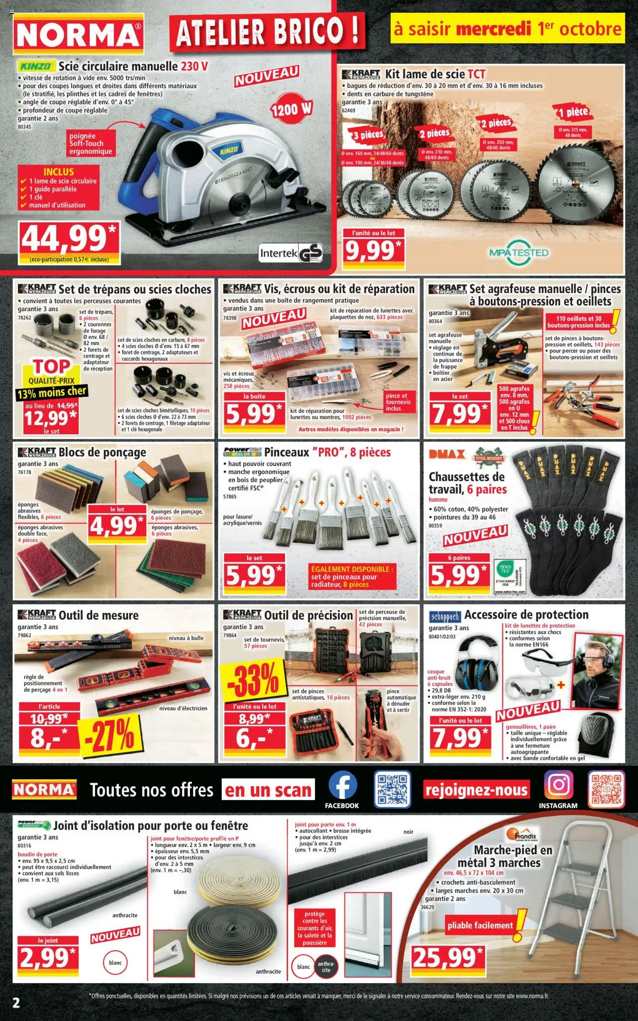  | Page: 2 | Produits: Perceuse, Pinces, Clé, Boîte de rangement