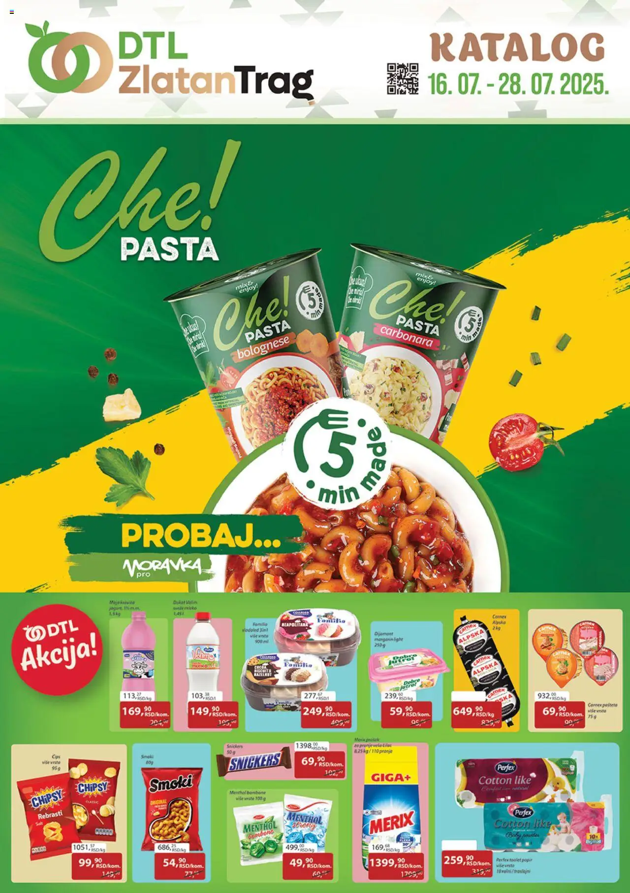 Zlatan Trag katalog - važi od 16.07.2025 | Strana: 1 | Proizvode: Bombone, Čips, Toalet papir, Smoki
