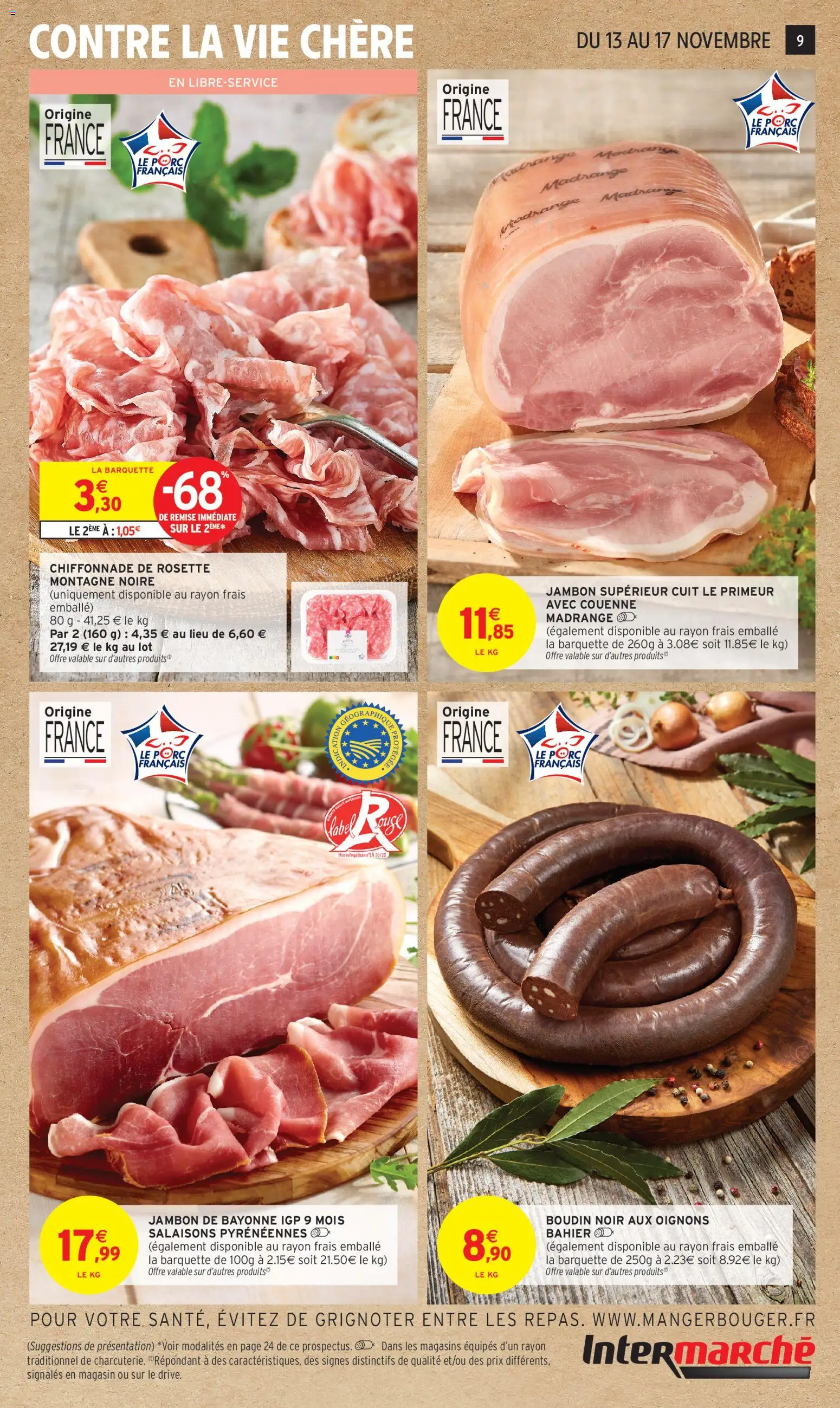 {H1} | Page: 9 | Produits: Jambon, Porc, Oignons