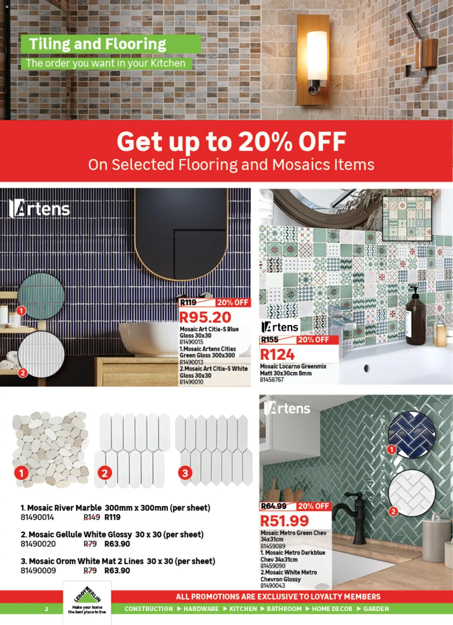 New Leroy Merlin catalogue – valid from 06.02.2026 | Page: 2 | Products: Gloss, Art, Tiling