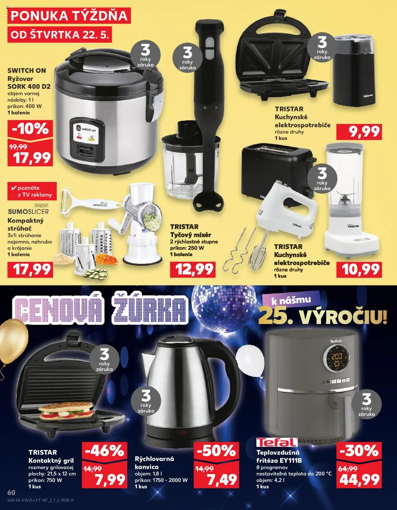 Kaufland Skalica │ platný od 22.05.2025 | Strana: 60 | Produkty: Gril, Tv, Fritéza, Teplovzdušná frítéza