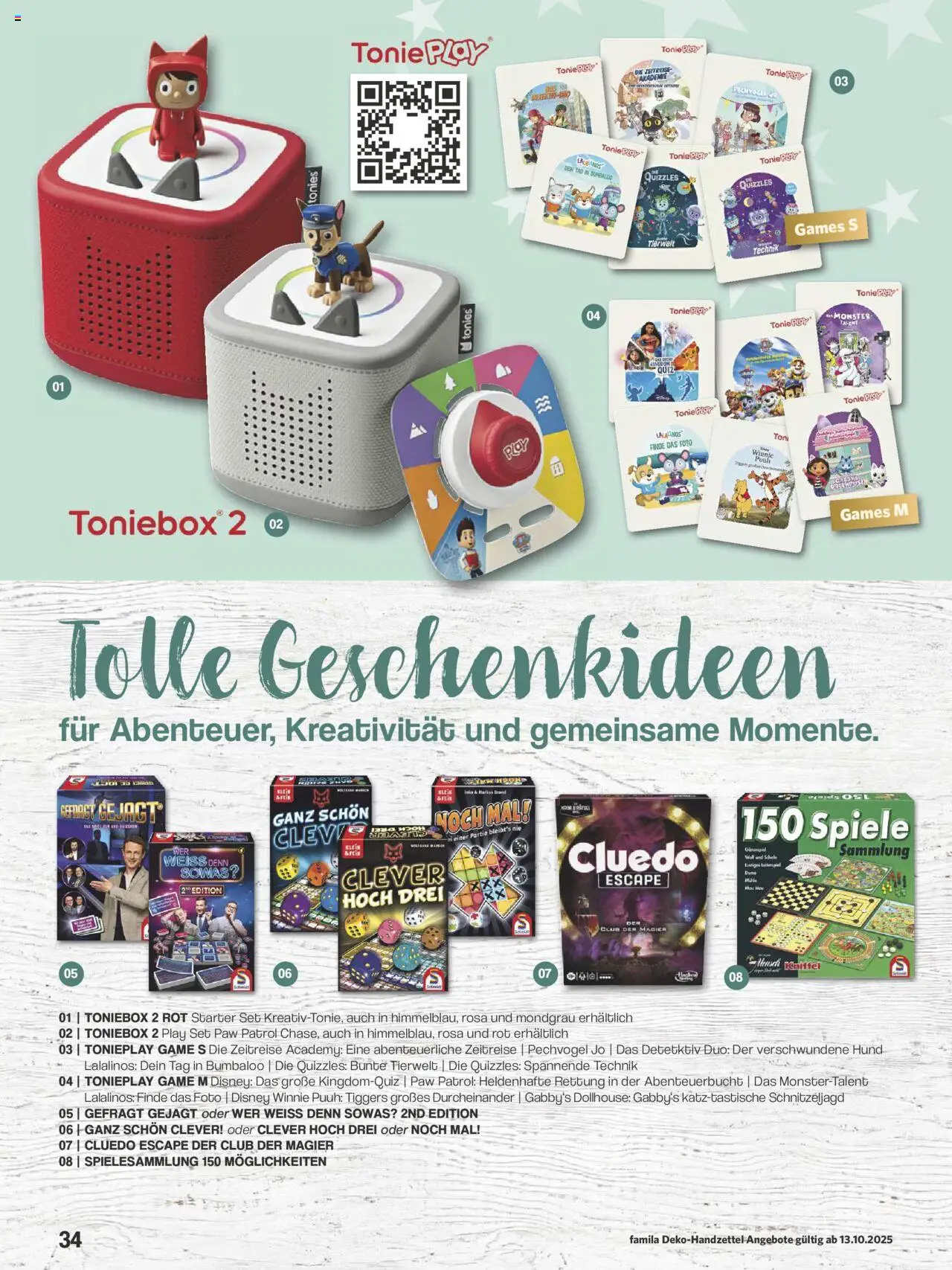Famila Nordwest Die schönste Zeit des Jahres – gültig ab 13.10.2025 | Seite: 34 | Produkte: LG, Monster