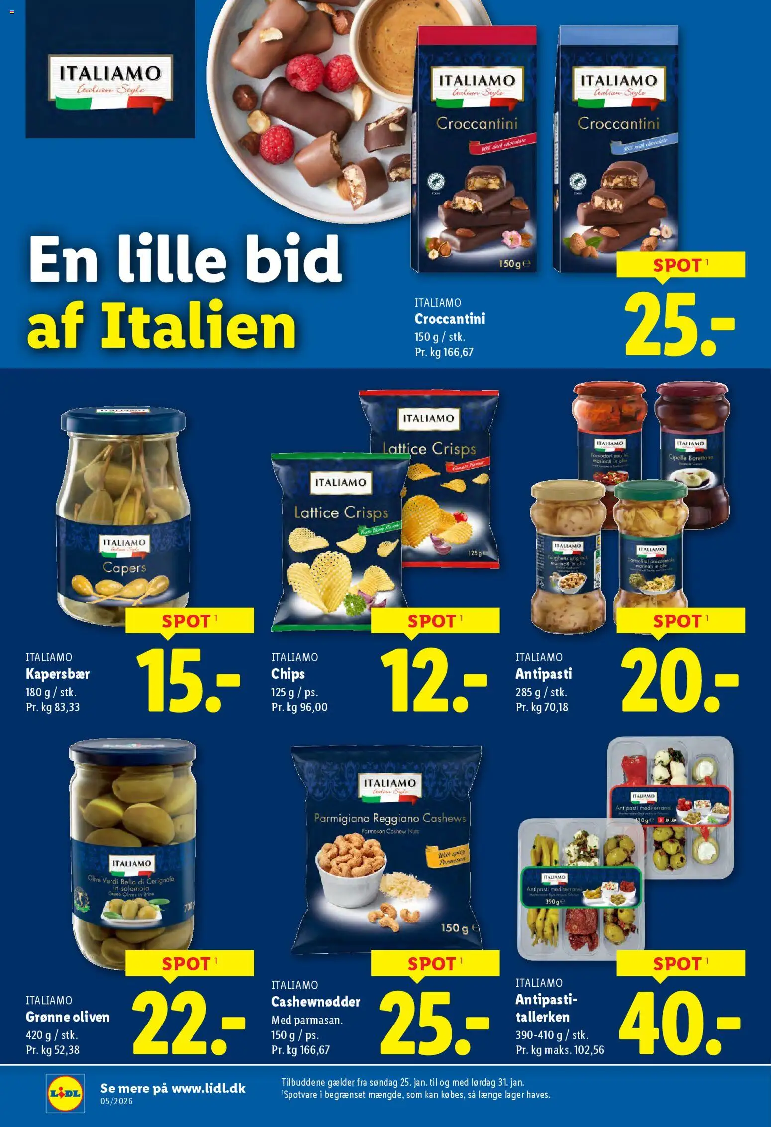 Lidl tilbudsavis – gyldig fra 25.01.2026 | Side: 15 | Produkter: Chips, Oliven, Søm, Parmesan
