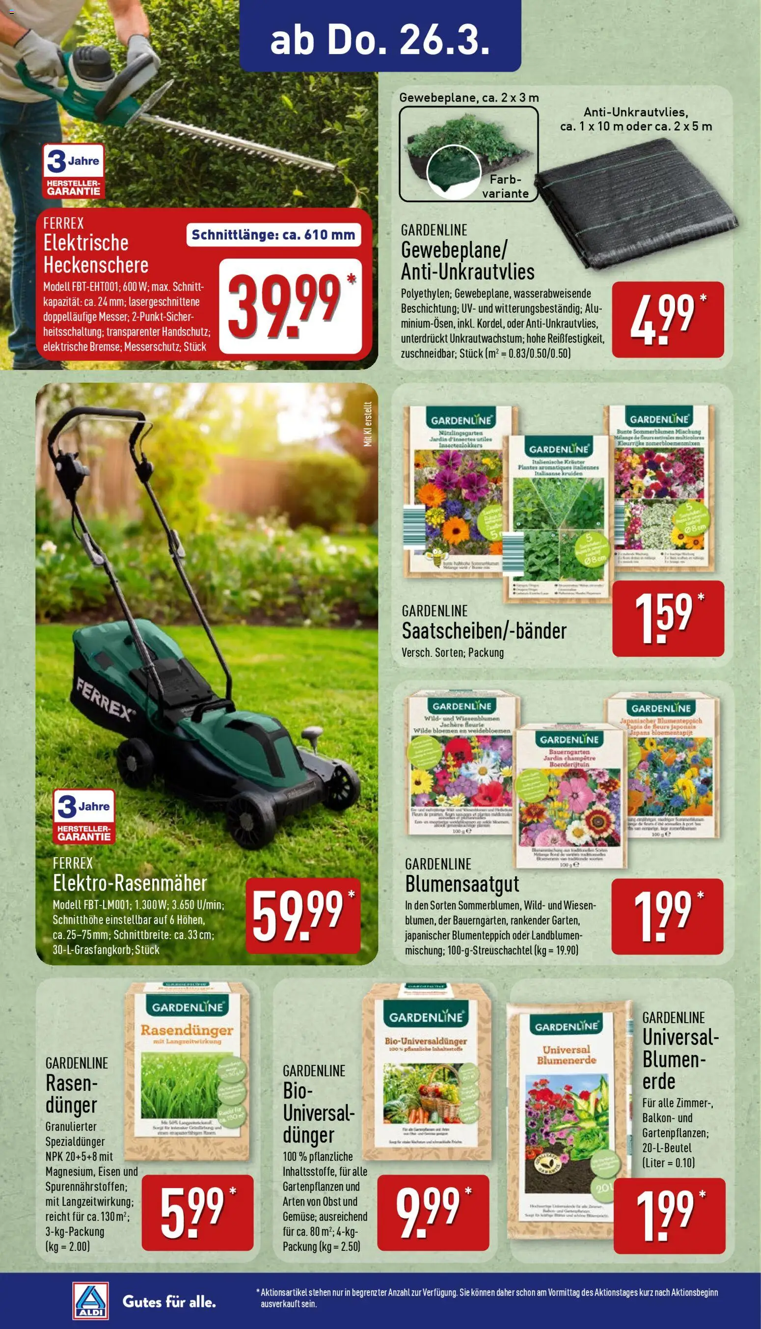 Aldi Ausblick – gültig ab 23.03.2026 | Seite: 11 | Produkte: Blumen, Blumenerde, Obst