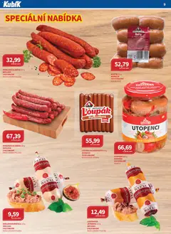 Náhled letáku Kubík leták - Velkoobchod 01/2026 od 07.01.2026 | Strana: 9 | Produkty: Polička, Klobása, Utopenci, Maso