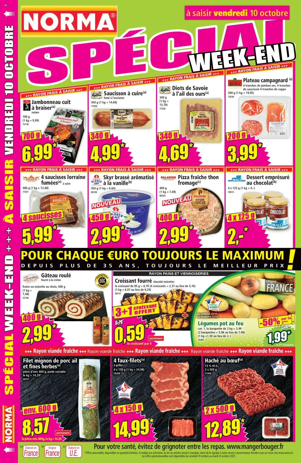 {H1} | Page: 14 | Produits: Noisette, Thon, Viennoiseries, Viande