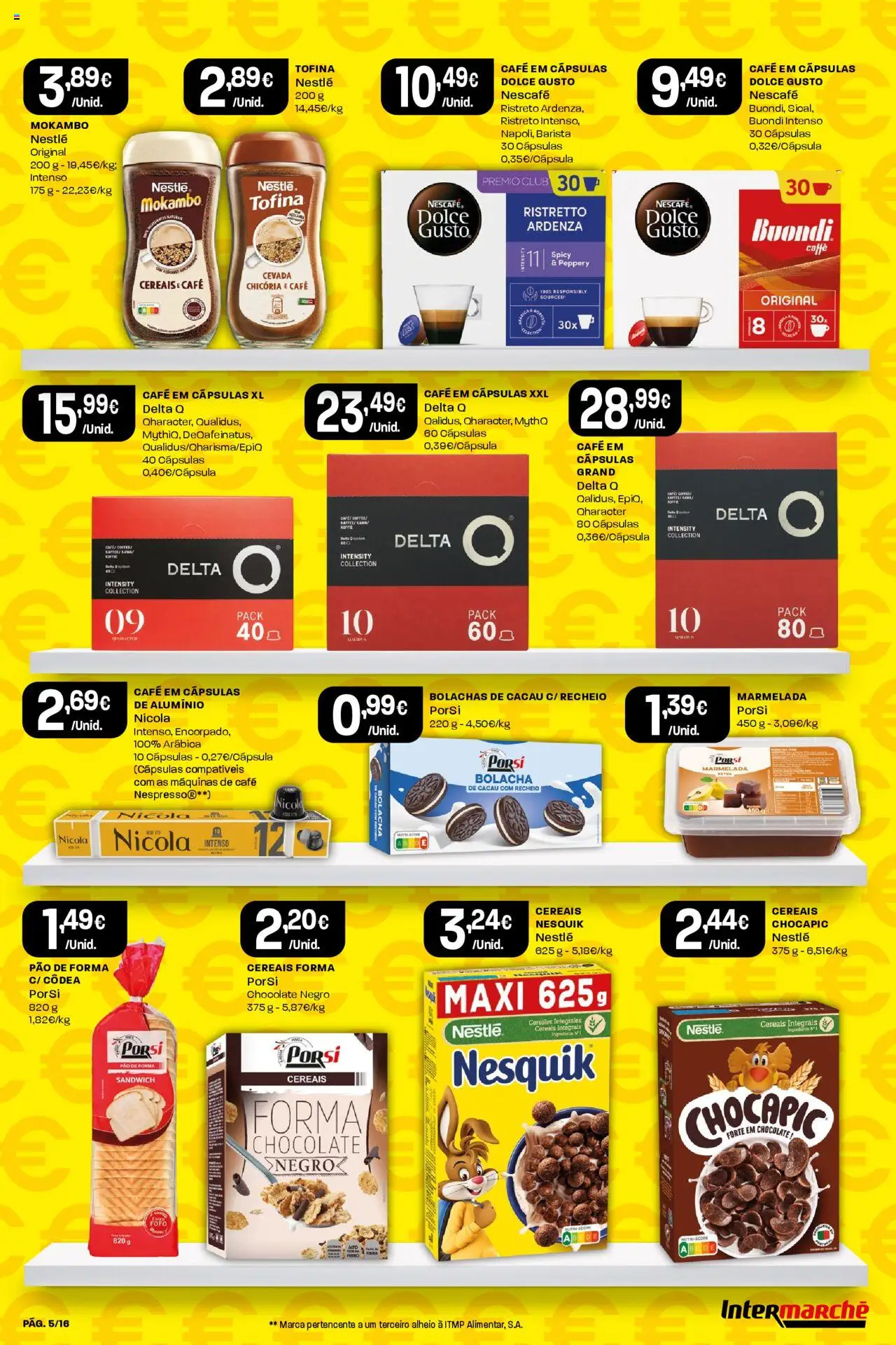 Intermarché folheto │ válido de 31.07.2025 | Página: 5 | Produtos: Marmelada, Nestlé, Dolce gusto, Cereais