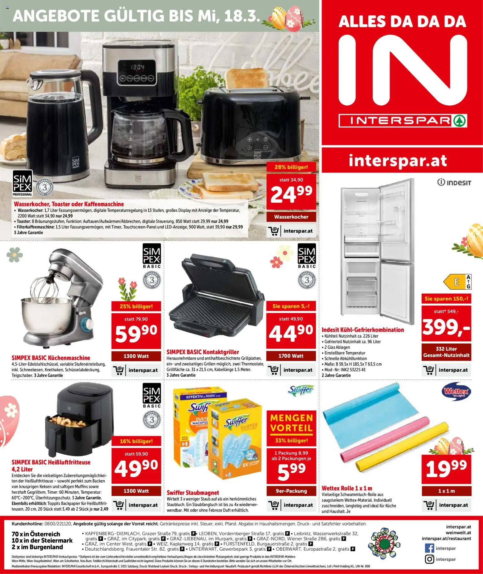 Interspar Flugblatt - Steiermark gültig ab 26.02.2026 | Seite: 25 | Produkte: Kaffeemaschine, Wasserkocher, Toaster, Duft