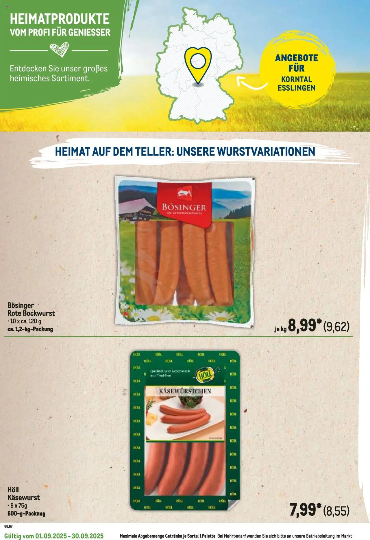 Metro Regionaler Flyer - gültig ab dem 01.09.2025 | Seite: 112 | Produkte: Bockwurst
