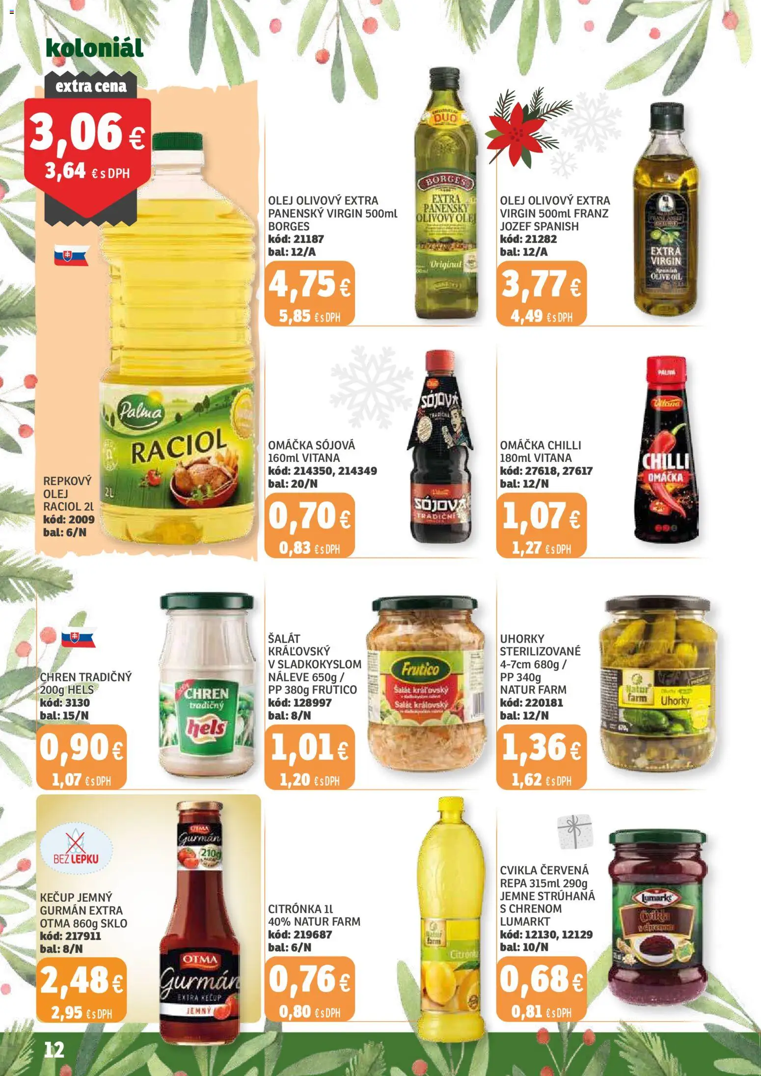 Nové Labaš akcie – leták je platný od 28.11.2025 | Strana: 12 | Produkty: Chilli, Kečup, Červená repa, Uhorky