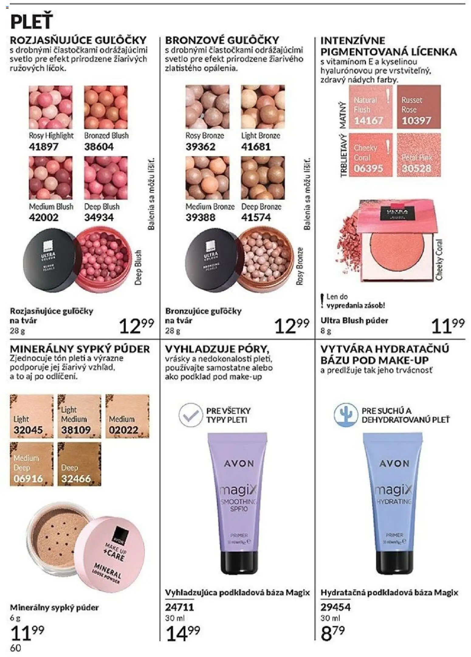 Nové Avon akcie – leták je platný od 01.04.2026 | Strana: 60 | Produkty: Svetlo, Make up, Púder, Lícenka