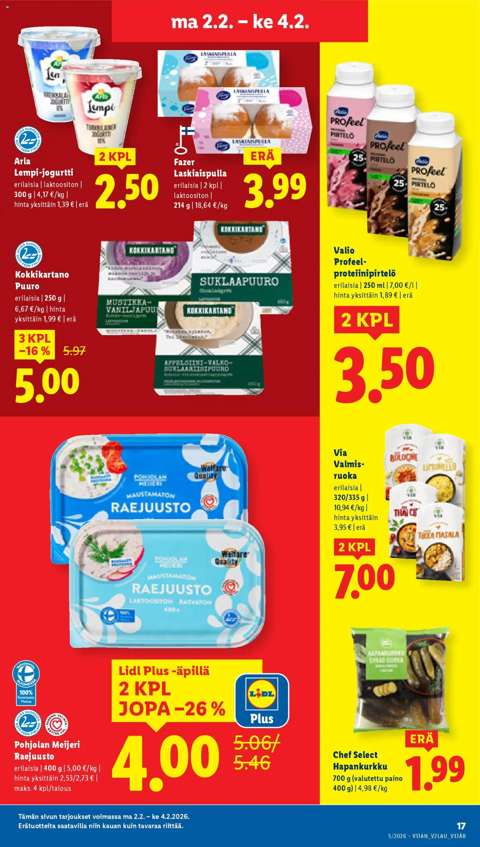 Lidl tarjoukset - Helsinki – voimassa 29.01.2026 alkaen | Sivu: 21 | Tuotteet: Pirtelö, Mustikka, Raejuusto