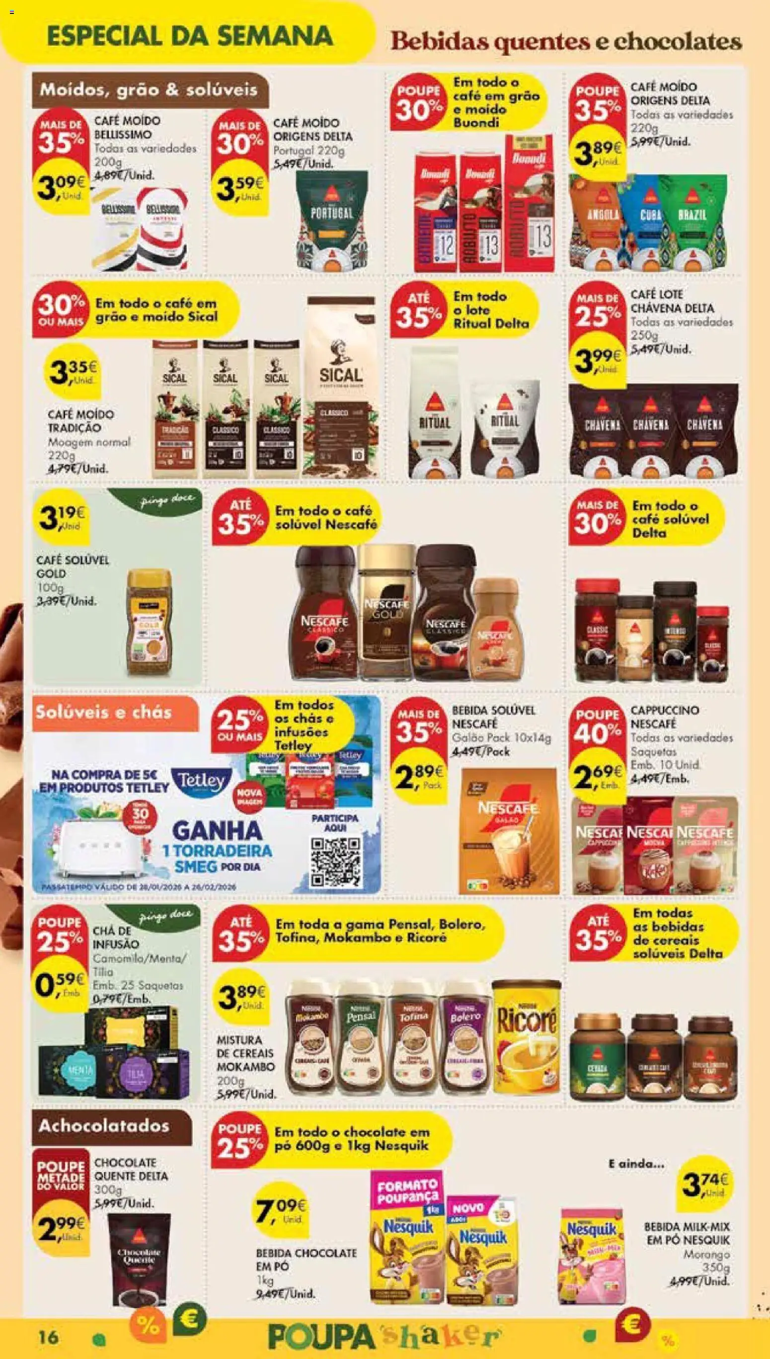 Pingo Doce Poupe Esta Semana Madeira │ válido de 03.02.2026 | Página: 16 | Produtos: Torradeira, Chocolates, Café solúvel, Chocolate