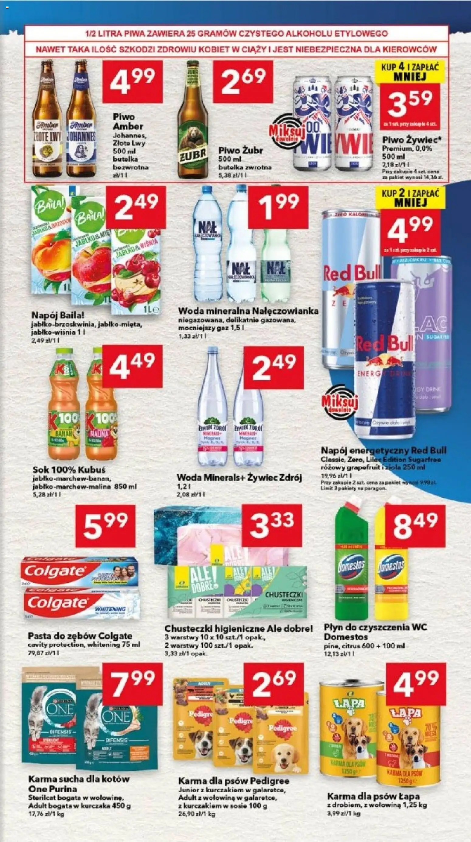 Lewiatan gazetka - Warszawa od 26.02.2026 | Strona: 7 | Produkty: Woda mineralna Nałęczowianka, Domestos, Sok, Pasta do zębów