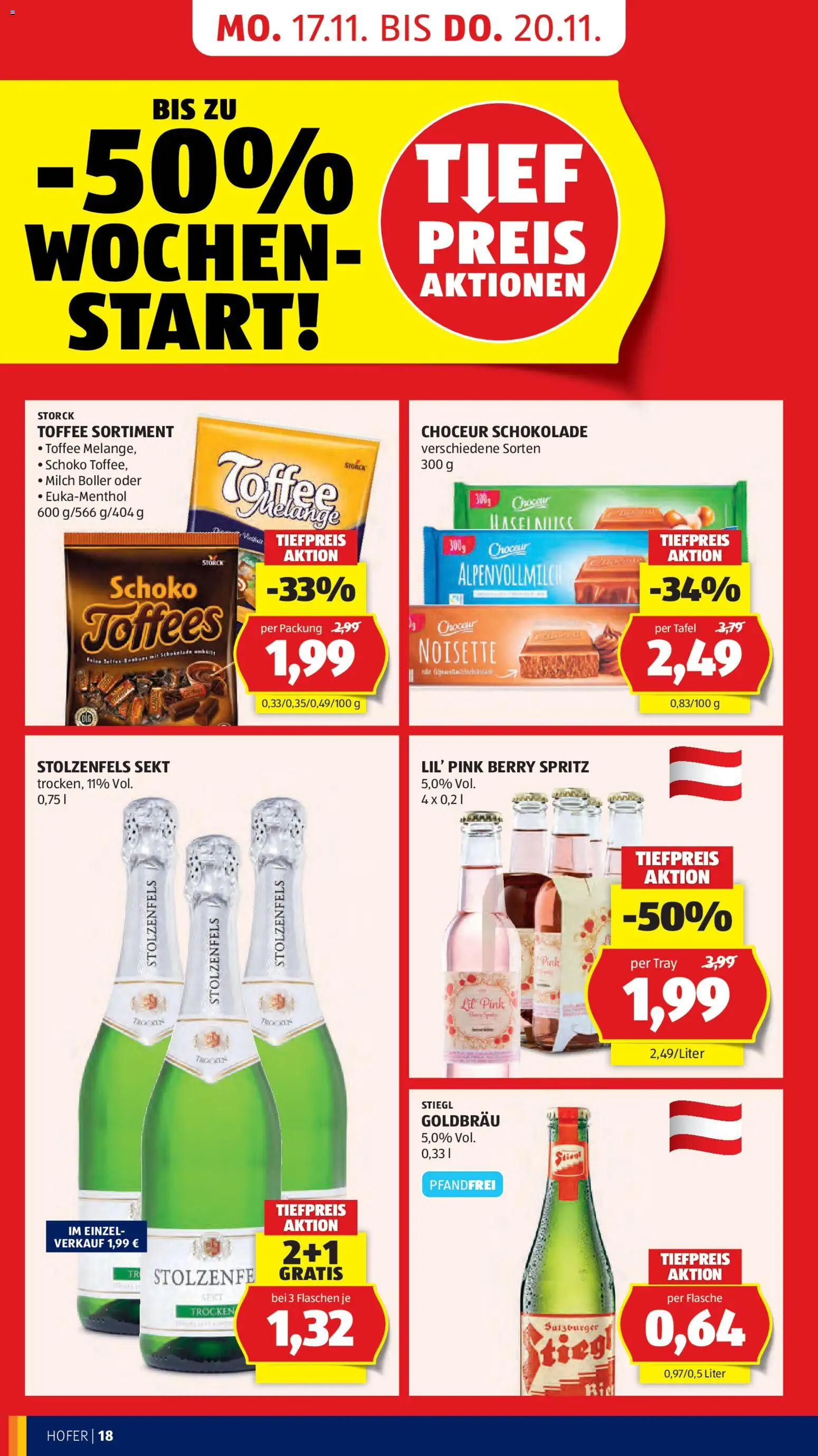Hofer - Black Friday gültig ab 14.11.2025 | Seite: 20 | Produkte: Milch, Schokolade