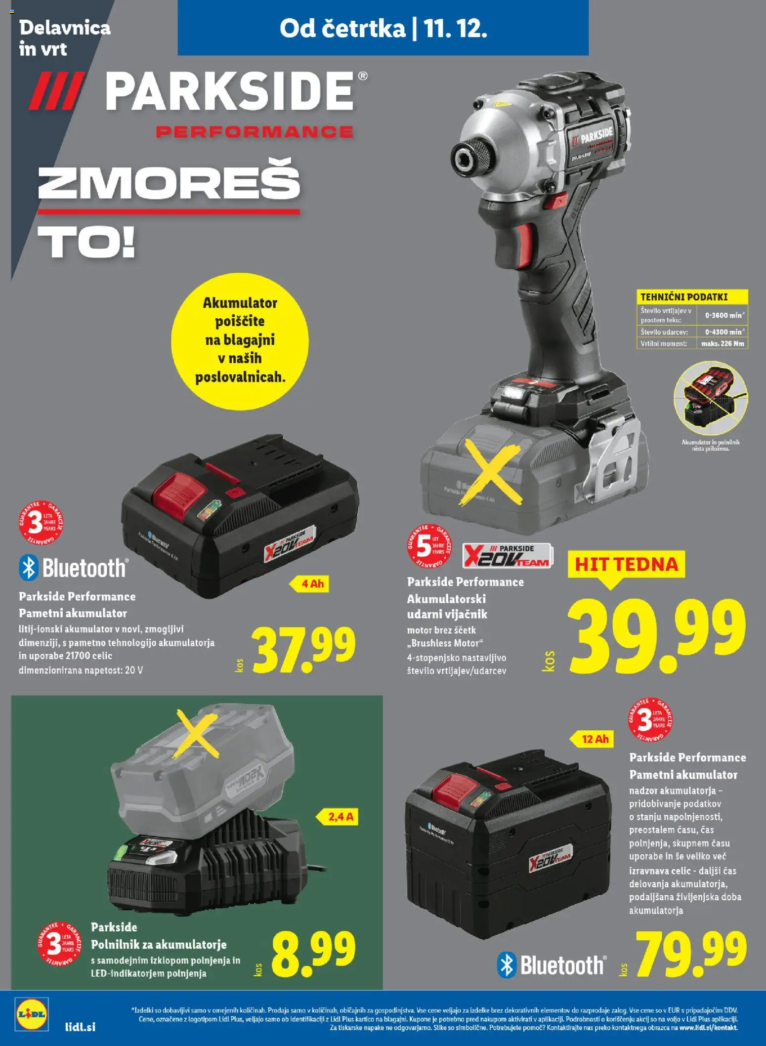 Novi Lidl katalog ponudbe – veljaven od 11.12.2025 | Stran: 22 | Izdelki: Akumulator, Polnilnik