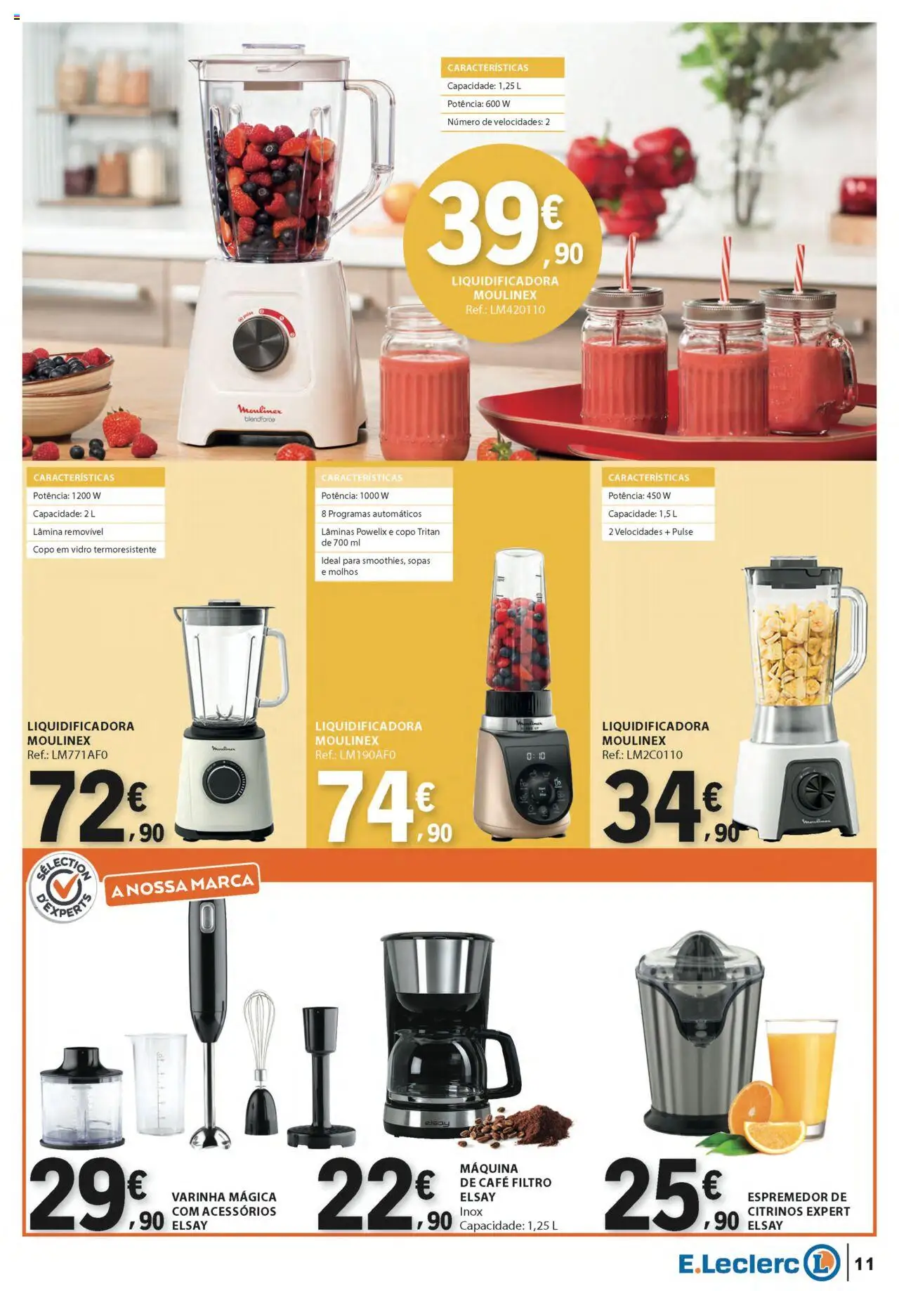E.Leclerc - Folheto Não Alimentar │ válido de 14.08.2025 | Página: 11 | Produtos: Máquina de café, Espremedor, Café