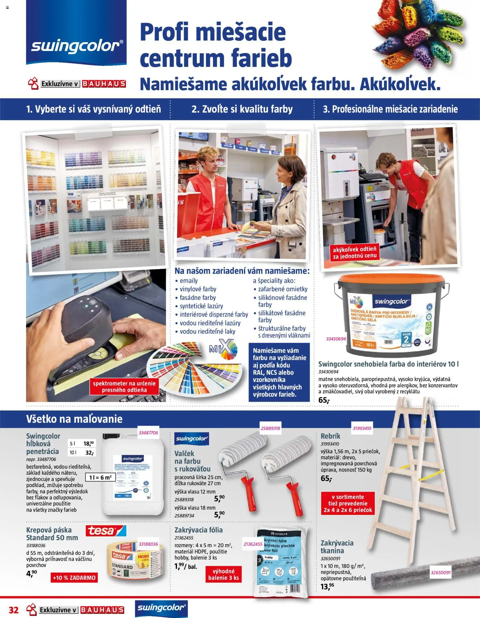 Nové Bauhaus akcie – leták je platný od 09.03.2026 | Strana: 32 | Produkty: Plachta, Rebrík