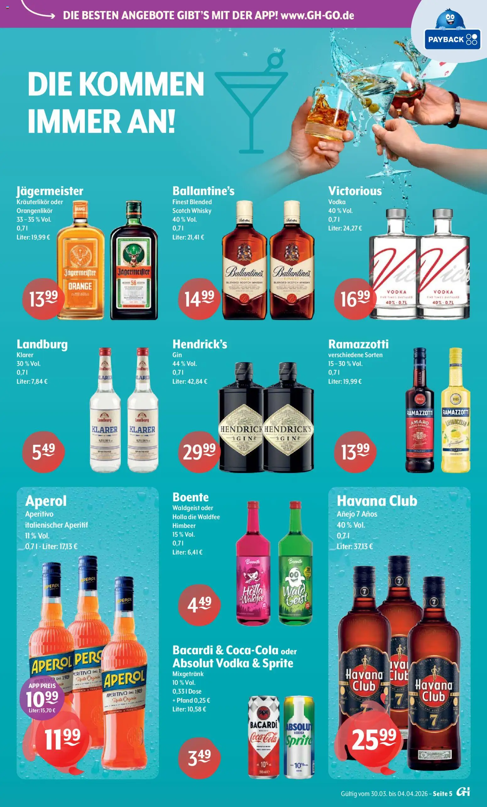 Getränke Hoffmann - Brandenburg – gültig ab 30.03.2026 | Seite: 5 | Produkte: Whisky, Jägermeister, Aperol, Ramazzotti