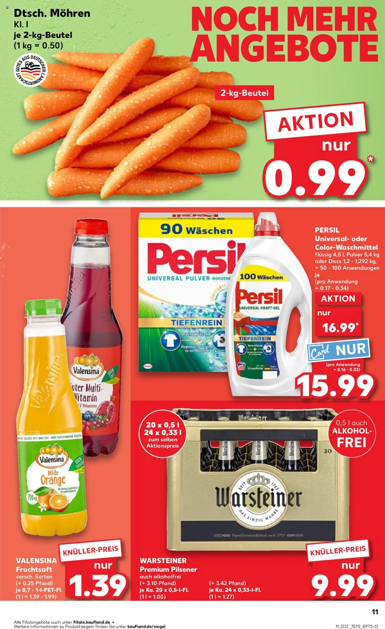 Kaufland prospekt Bremen	 – gültig ab 14.09.2025 | Seite: 11 | Produkte: Mohren, Valensina, Warsteiner, Fruchtsaft