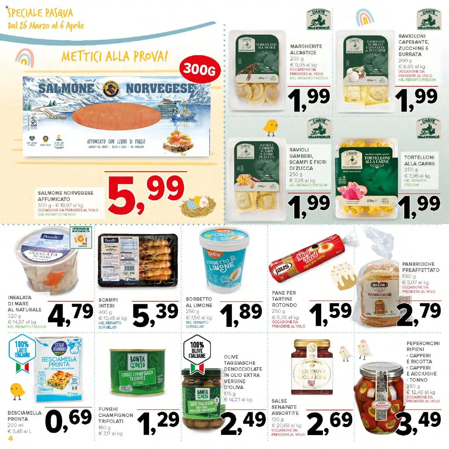 Volantino Todis del 26.03.2026 | Pagina: 4 | Prodotti: Limone, Olio, Zucca, Besciamella
