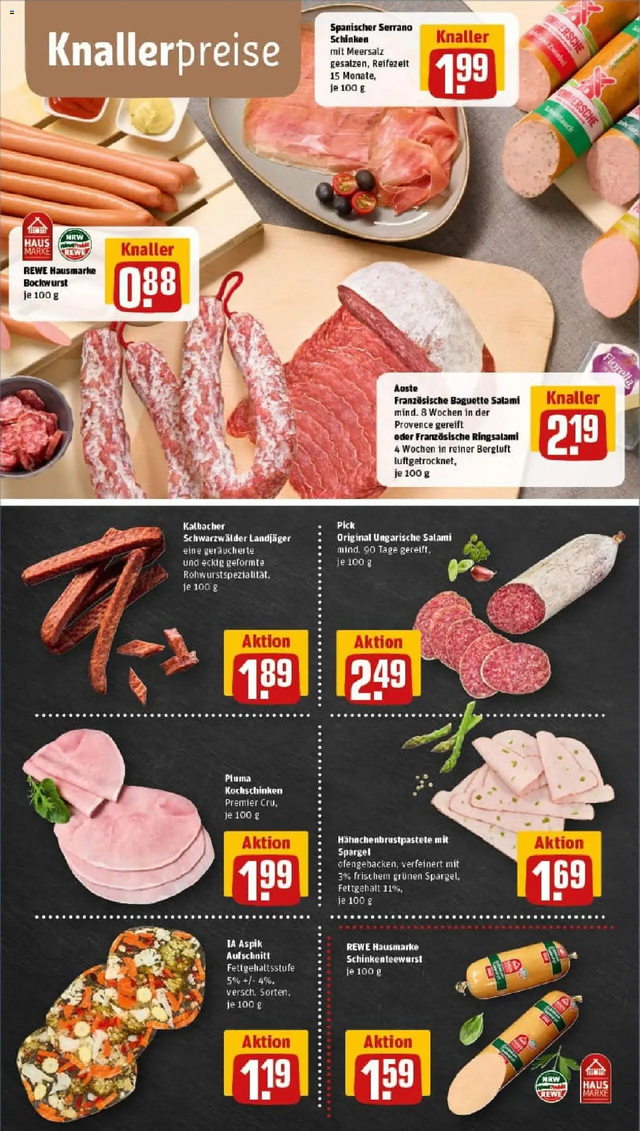 Rewe prospekt Holzwickede	 - gültig ab dem 17.08.2025 | Seite: 8 | Produkte: Baguette, Salami, Serrano schinken, Schinken