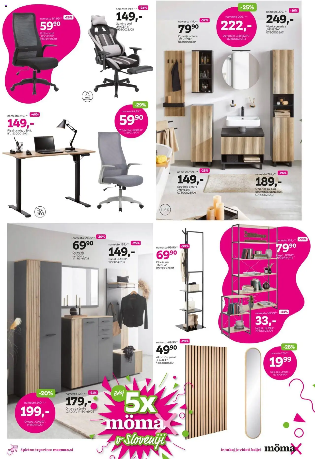 Mömax katalog │ velja od 25.08.2025 | Stran: 7 | Izdelki: Obešalnik, Umivalnik, Regal, Omarica